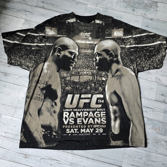 UFC 114 Rampage VS Evans T Shirt 2010 Size XXXL - Picture 14 of 14